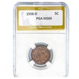 1938-D Buffalo Nickel PGA MS66