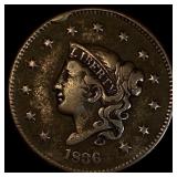 1836 Coronet Head Large Cent LIGHTLY  CIRCULATED