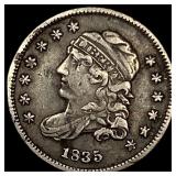 1835 Capped Bust Half Dime NEARLY  UNCIRCULATED