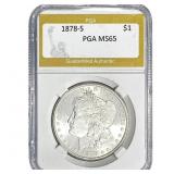1878-S Morgan Silver Dollar PGA MS65