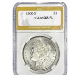 1900-S Morgan Silver Dollar PGA MS65 PL