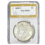 1899-S Morgan Silver Dollar PGA MS65