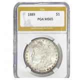1889 Morgan Silver Dollar PGA MS65