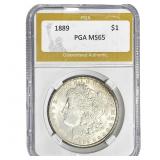 1889 Morgan Silver Dollar PGA MS65