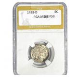 1938-D Buffalo Nickel PGA MS68