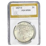 1927-D Silver Peace Dollar PGA MS66