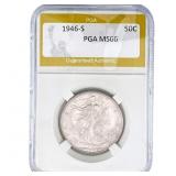 1946-S Walking Liberty Half Dollar PGA MS66