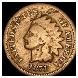 1871 Indian Head Cent NICELY CIRCULATED