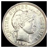 1892 Silver Barber Dime CHOICE BU