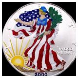 2000 1oz Silver American Eagle Colorized  SUPERB