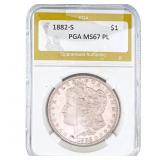 1882-S Morgan Silver Dollar PGA MS67 PL