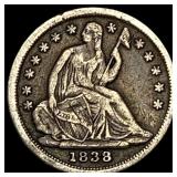 1838 Seated Liberty Half Dime ABOUT  UNCIRCULATED