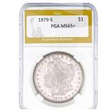 1879-S Morgan Silver Dollar PGA MS65+