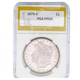 1879-S Morgan Silver Dollar PGA MS66