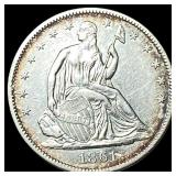 1861 Seated Liberty Half Dollar CLOSELY  UNCIRCUL