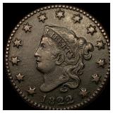 1822 Coronet Head Large Cent NEARLY  UNCIRCULATED
