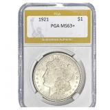 1921 Morgan Silver Dollar PGA MS63+