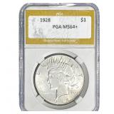 1928 Silver Peace Dollar PGA MS64+