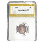 1909 Wheat Cent PGA MS66 RB