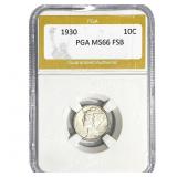 1930 Mercury Silver Dime PGA MS66 FSB