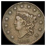 1830 Coronet Head Large Cent NEARLY  UNCIRCULATED