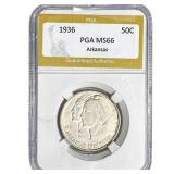 1936 Arkansas Half Dollar PGA MS66