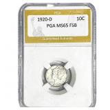 1920-D Mercury Silver Dime PGA MS65 FSB