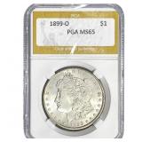 1899-O Morgan Silver Dollar PGA MS65
