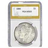 1886 Morgan Silver Dollar PGA MS65