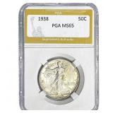 1938 Walking Liberty Half Dollar PGA MS65
