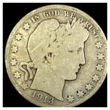 1913 Barber Half Dollar NICELY CIRCULATED