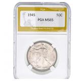 1945 Walking Liberty Half Dollar PGA MS65