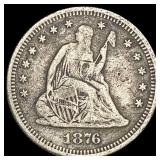 1876 Seated Liberty Quarter LIGHTLY  CIRCULATED
