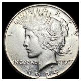 1924-S Silver Peace Dollar CLOSELY  UNCIRCULATED