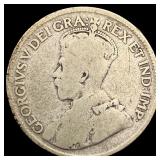 1936 Canada Silver 25 Cents LIGHTLY  CIRCULATED