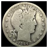 1897 Silver Barber Half Dollar NICELY  CIRCULATED