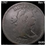 1797 Rev 95 Draped Bust Large Cent NEARLY UNC