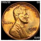 1955/55 DDO Wheat Cent CHOICE BU RD