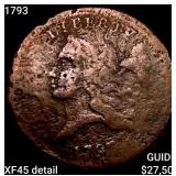 1793 Liberty Cap Half Cent NEARLY UNCIRCULATED