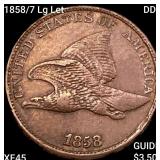 1858/7 Lg Let DDO Flying Eagle Cent NEARLY UNC