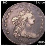 1800 12 Arrows Draped Bust Dollar NEARLY UNC