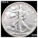 1923-S Walking Liberty Half Dollar CHOICE AU