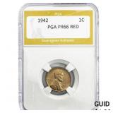 1942 Wheat Cent PGA PR66 RED