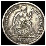 1871 Seated Liberty Dime HIGH GRADE
