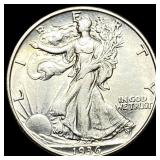 1936-D Silver Walking Liberty Half Dollar UNCIRCUL