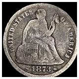 1873 Seated Liberty Dime (Arrows) NICELY CIRCULATE