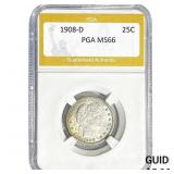 1908-D Barber Quarter PGA MS66
