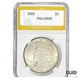 1926 Silver Peace Dollar PGA MS65