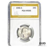 1946-S Washington Silver Quarter PGA MS66