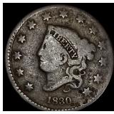 1830 Coronet Head Large Cent HIGH GRADE